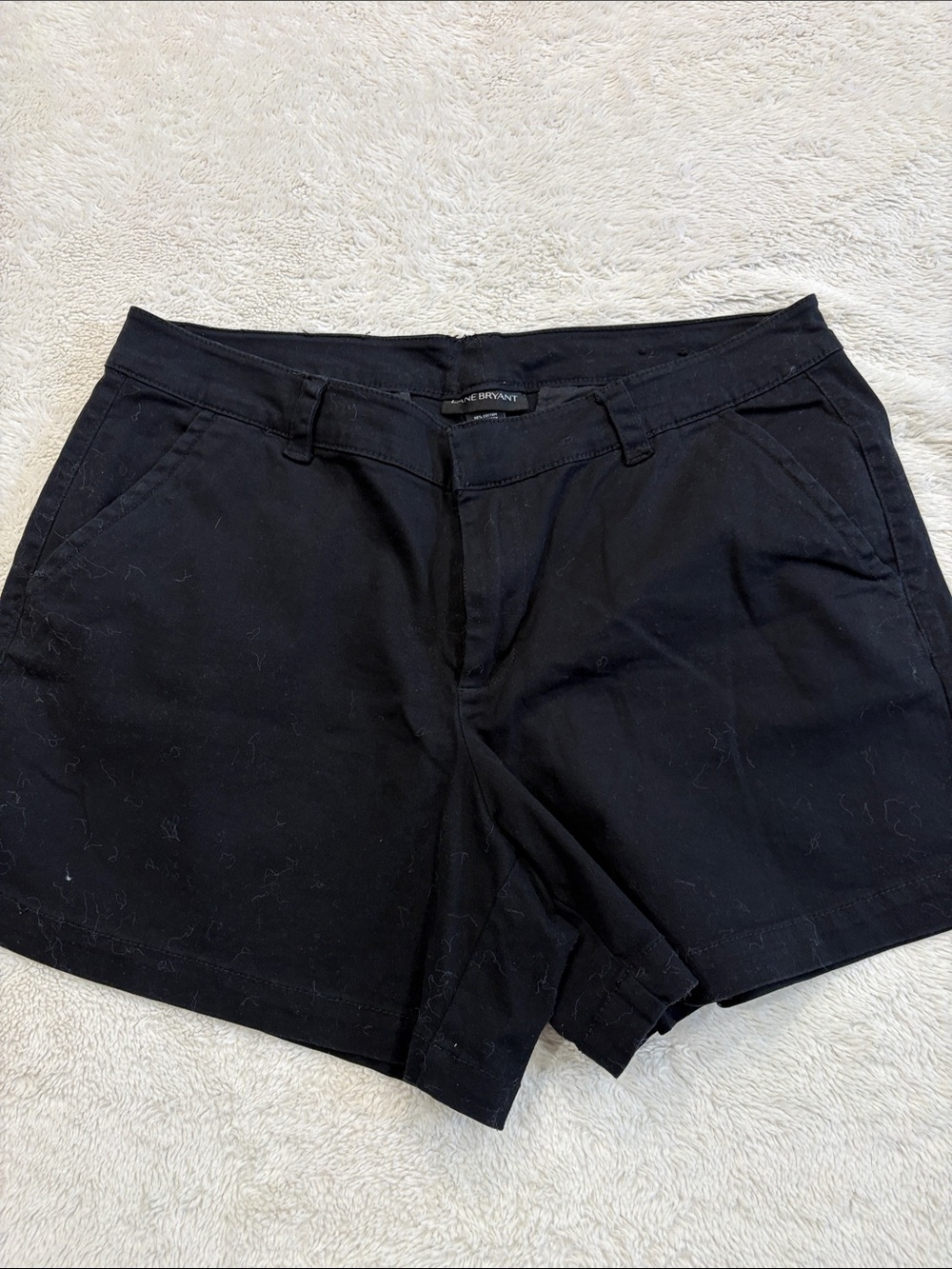 Lane Bryant Black Women's Classic Cotton Shorts